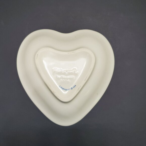 Pfaltzgraff Mission Flower Trinket Dish Heart Shaped Bowl - Picture 4 of 6